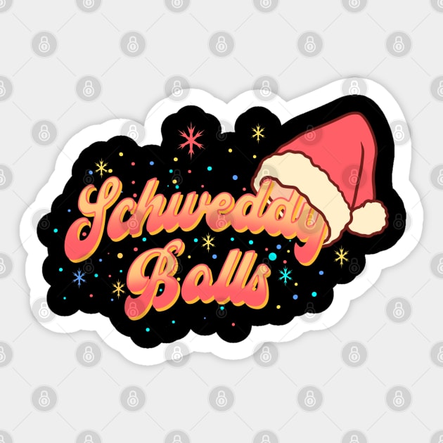 Schweddy Balls Sticker by littlepdraws